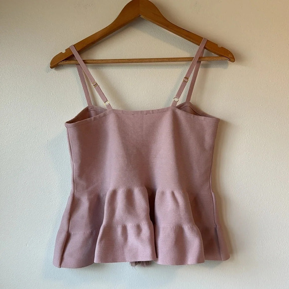 Intimately Free Dusty Pink/Purple Knit Front Lace Up Baby Doll Tank Top Sm - Picture 4 of 10